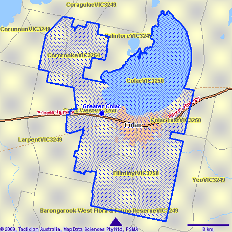 Greater Colac Map